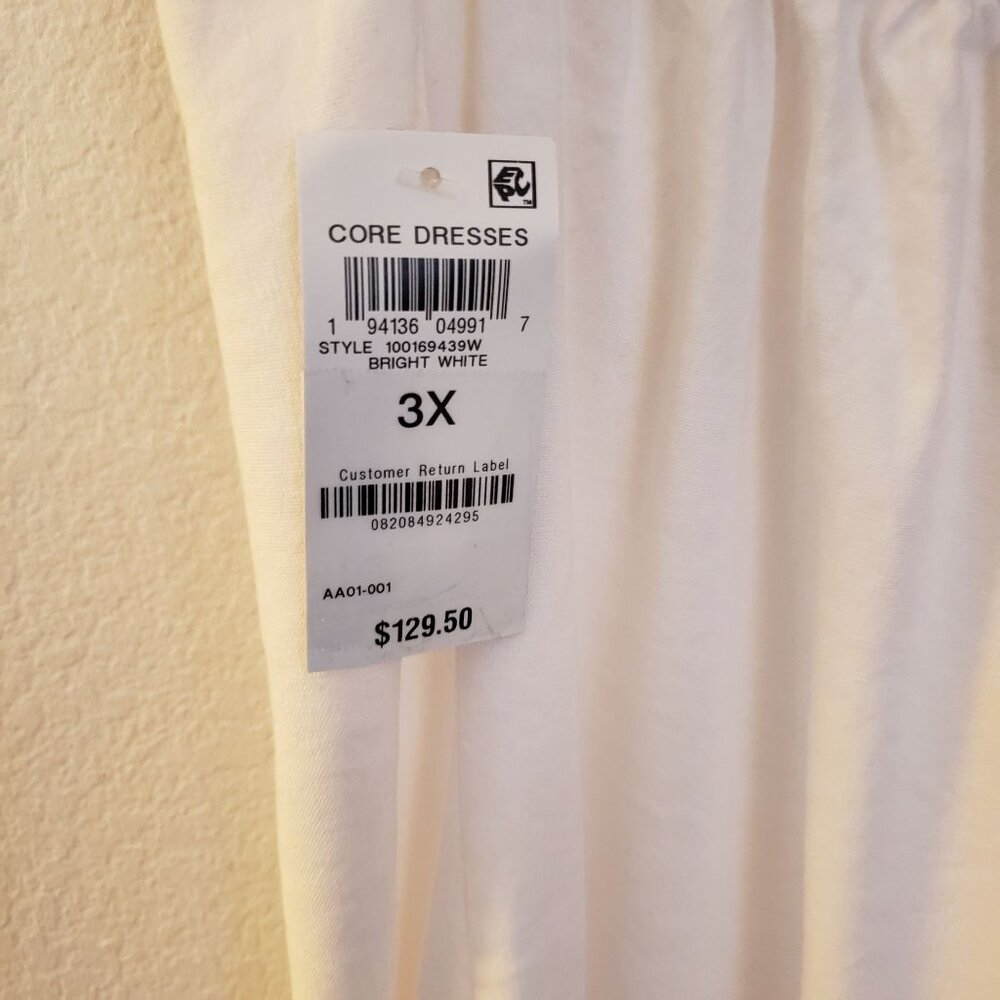 INC White Halter Neck Linen Blend A-Line Maxi Dress Pockets 3X NWT MSRP $129 - Picture 11 of 11